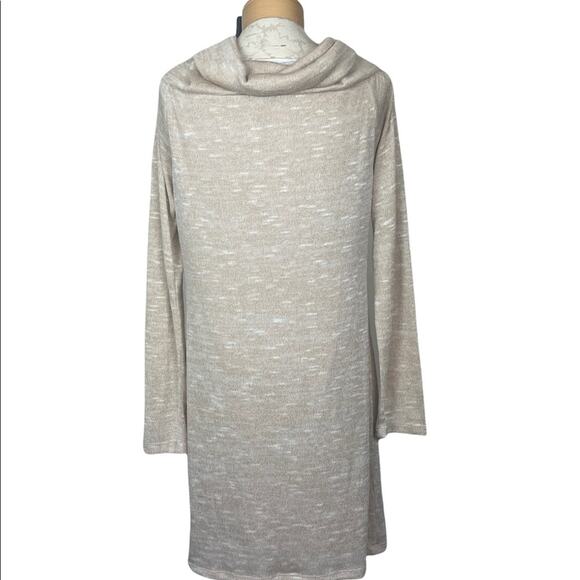 Charming Charlie Spacedye Off the Shoulder Long Sleeve Sweater Dress Beige M - Picture 4 of 9